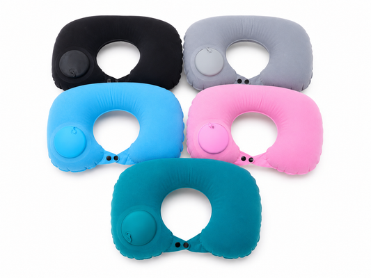 Coussin de Voyage Gonflable avec Pompe Intégrée