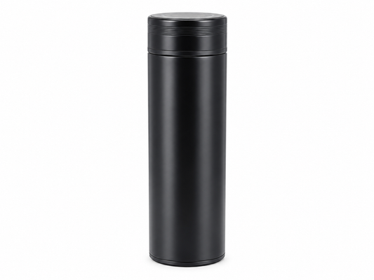 Gourde isotherme 480ml inox avec thermomètre tactile et filtre à thé