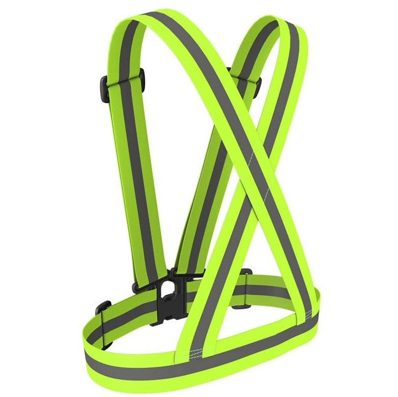Harnais réfléchissant EN 17353 jaune fluorescent – Running, vélo et marche