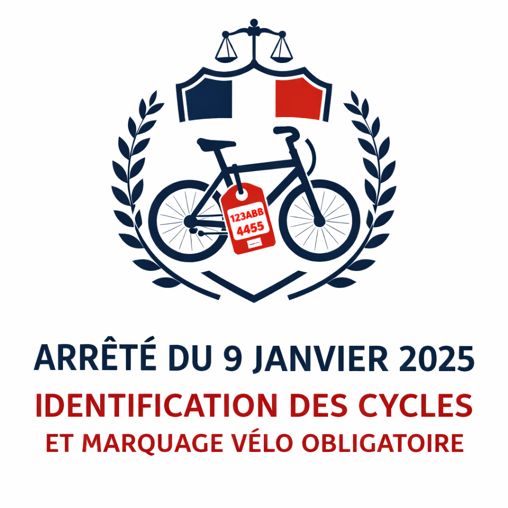 Arrêté du 9 janvier 2025 : identification des cycles et marquage vélo obligatoire