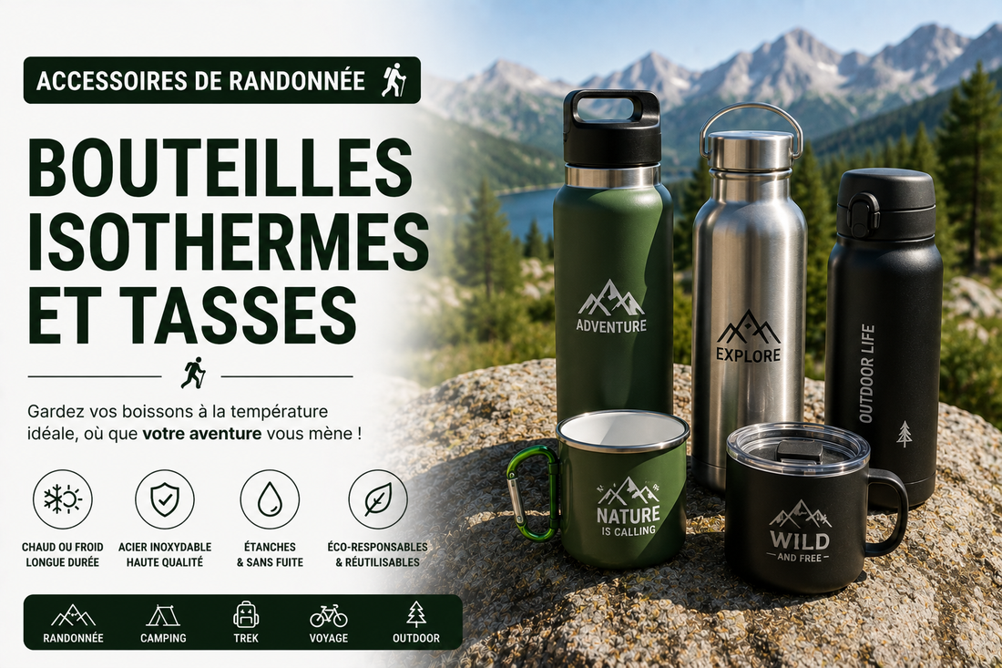 Bouteilles isothermes et tasses
