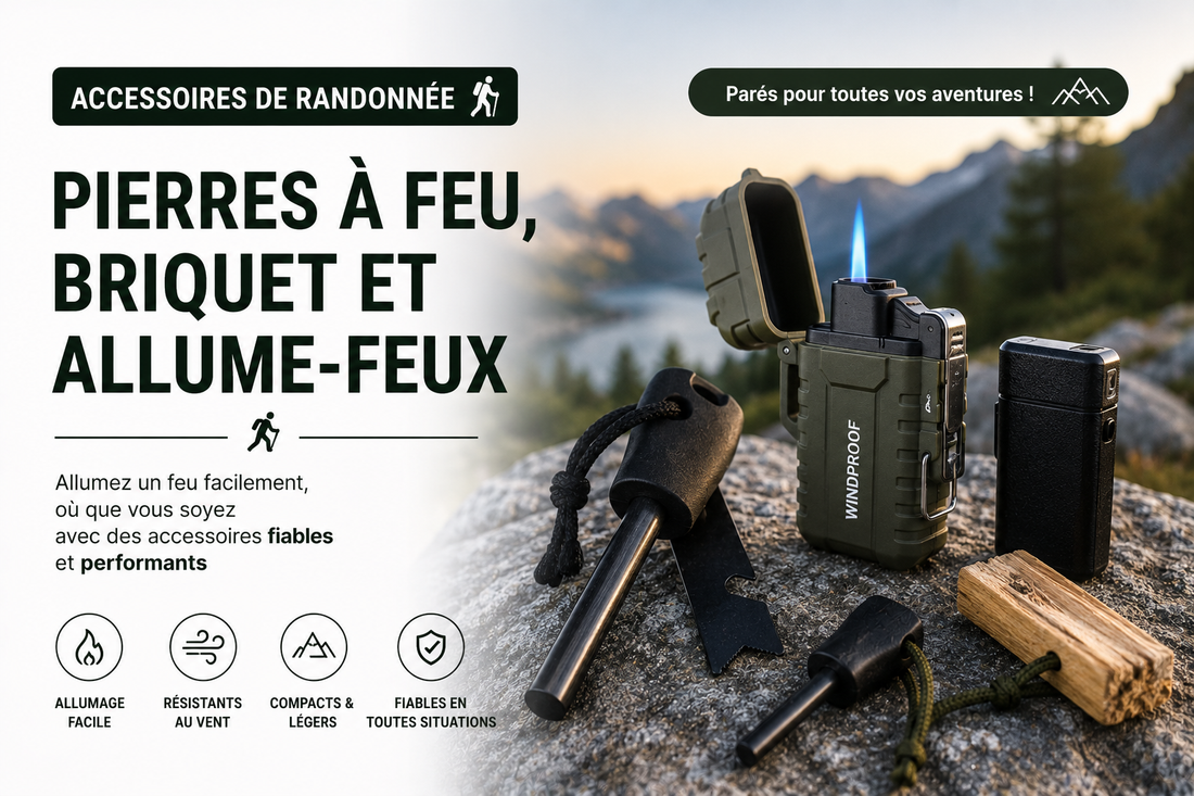 Pierres à feu, briquet et allume-feux