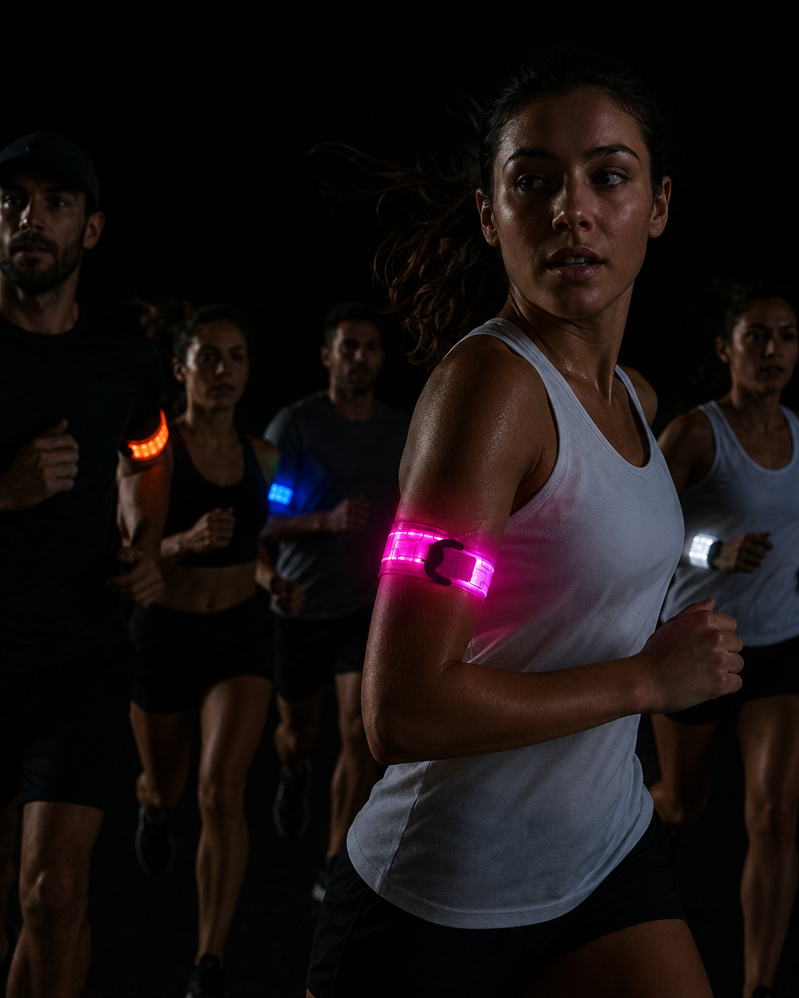 Brassard LED rechargeable lumineux pour running et vélo
