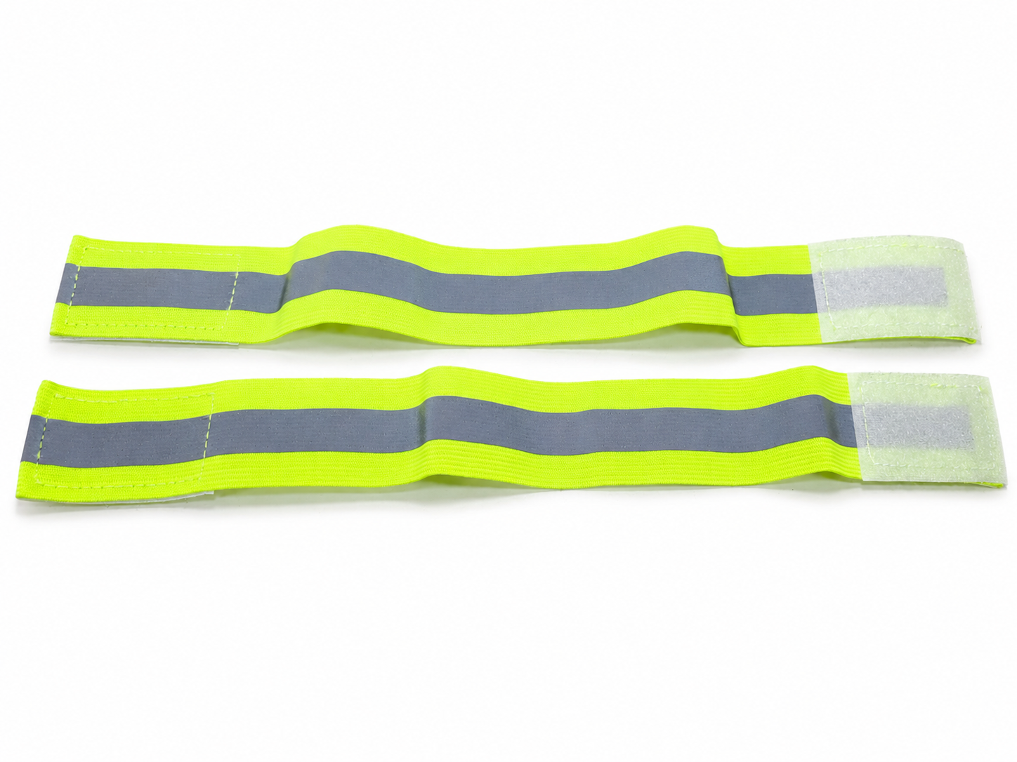Brassards fluorescents réfléchissants jaune fluo avec une bande 2