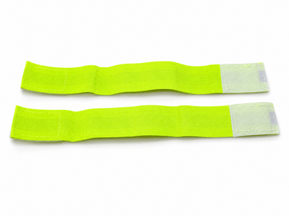 Brassards fluorescents réfléchissants jaune fluo avec une bande 3