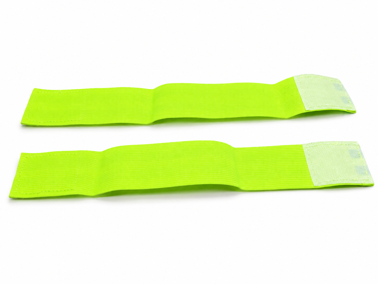 Brassards fluorescents réfléchissants jaune fluo avec deux bandes noires