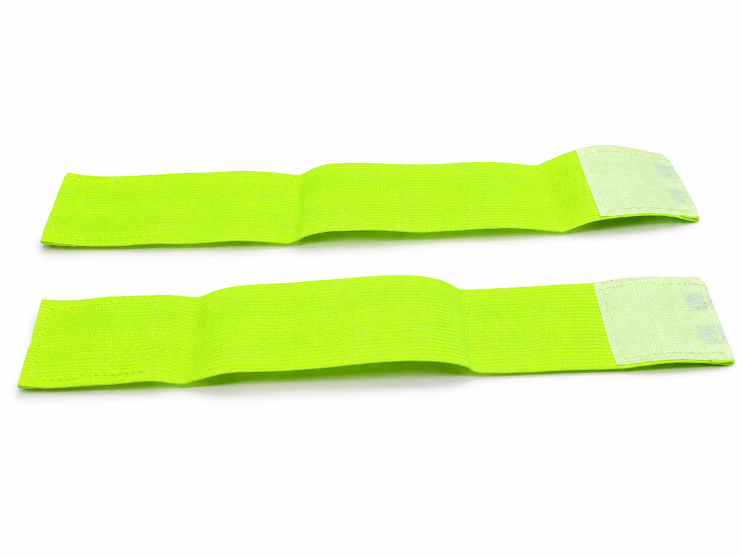 Brassards fluorescents réfléchissants jaune fluo avec deux bandes noires