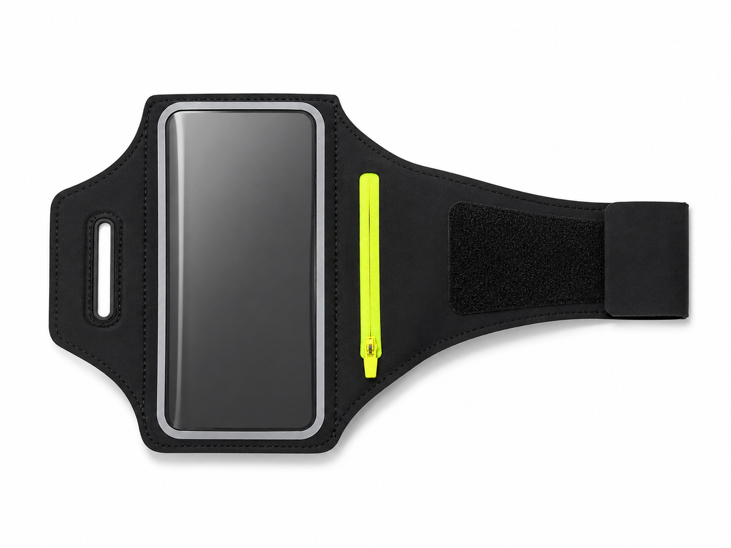 Brassard Porte Téléphone Running avec Porte-Carte et Poche Zippée