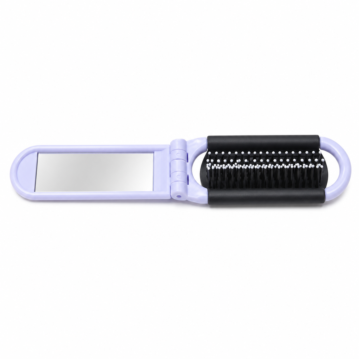 Brosse à cheveux pliable avec miroir – compacte de voyage