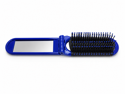 Brosse à cheveux pliable avec miroir – compacte de voyage