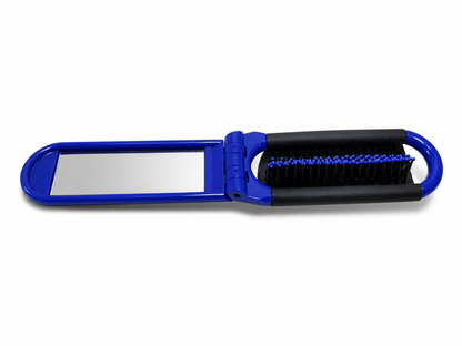 Brosse à cheveux pliable avec miroir – compacte de voyage