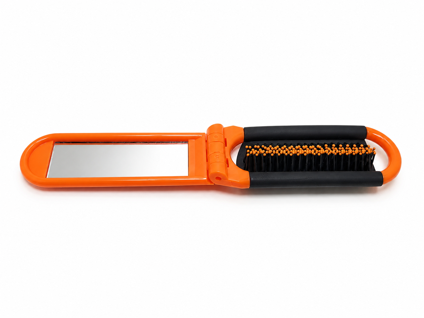 Brosse à cheveux pliable avec miroir – compacte de voyage