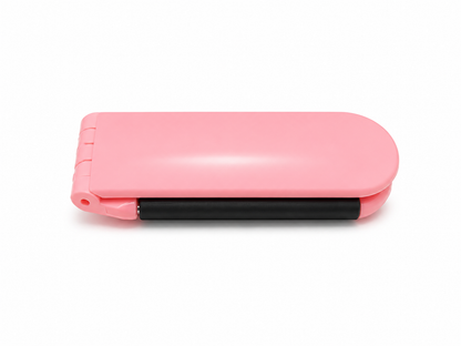 Brosse à cheveux pliable avec miroir – compacte de voyage