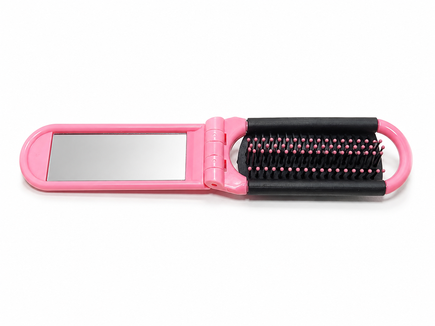 Brosse à cheveux pliable avec miroir – compacte de voyage