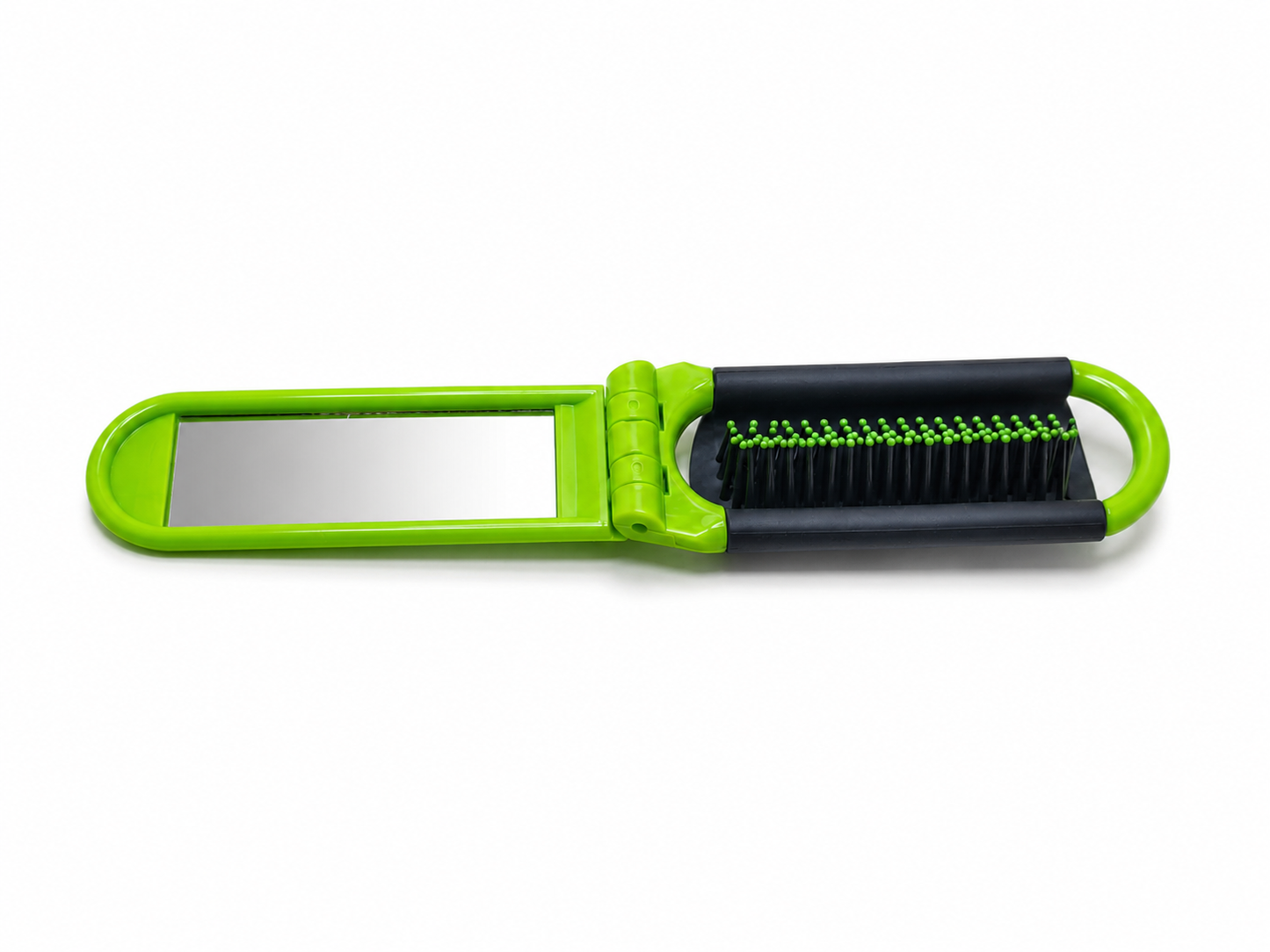 Brosse à cheveux pliable avec miroir – compacte de voyage