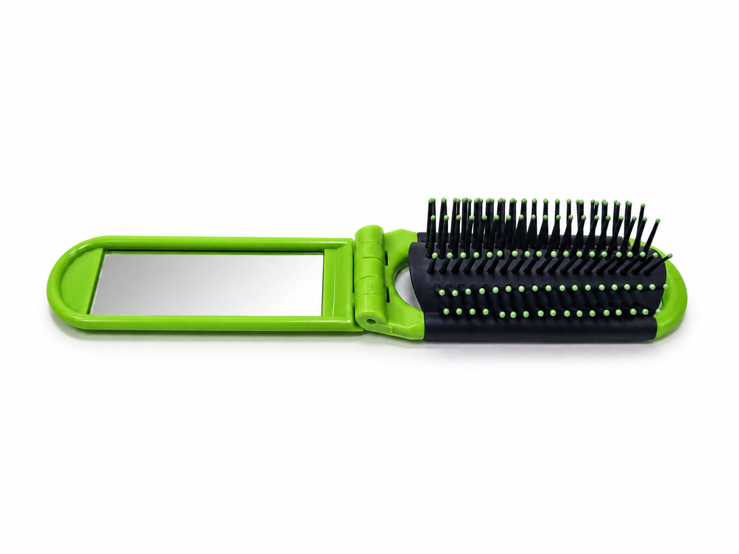 Brosse à cheveux pliable avec miroir – compacte de voyage