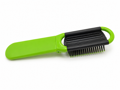 Brosse à cheveux pliable avec miroir – compacte de voyage