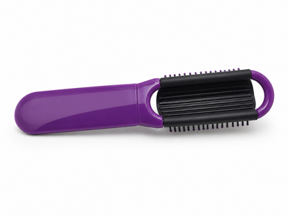 Brosse à cheveux pliable avec miroir – compacte de voyage