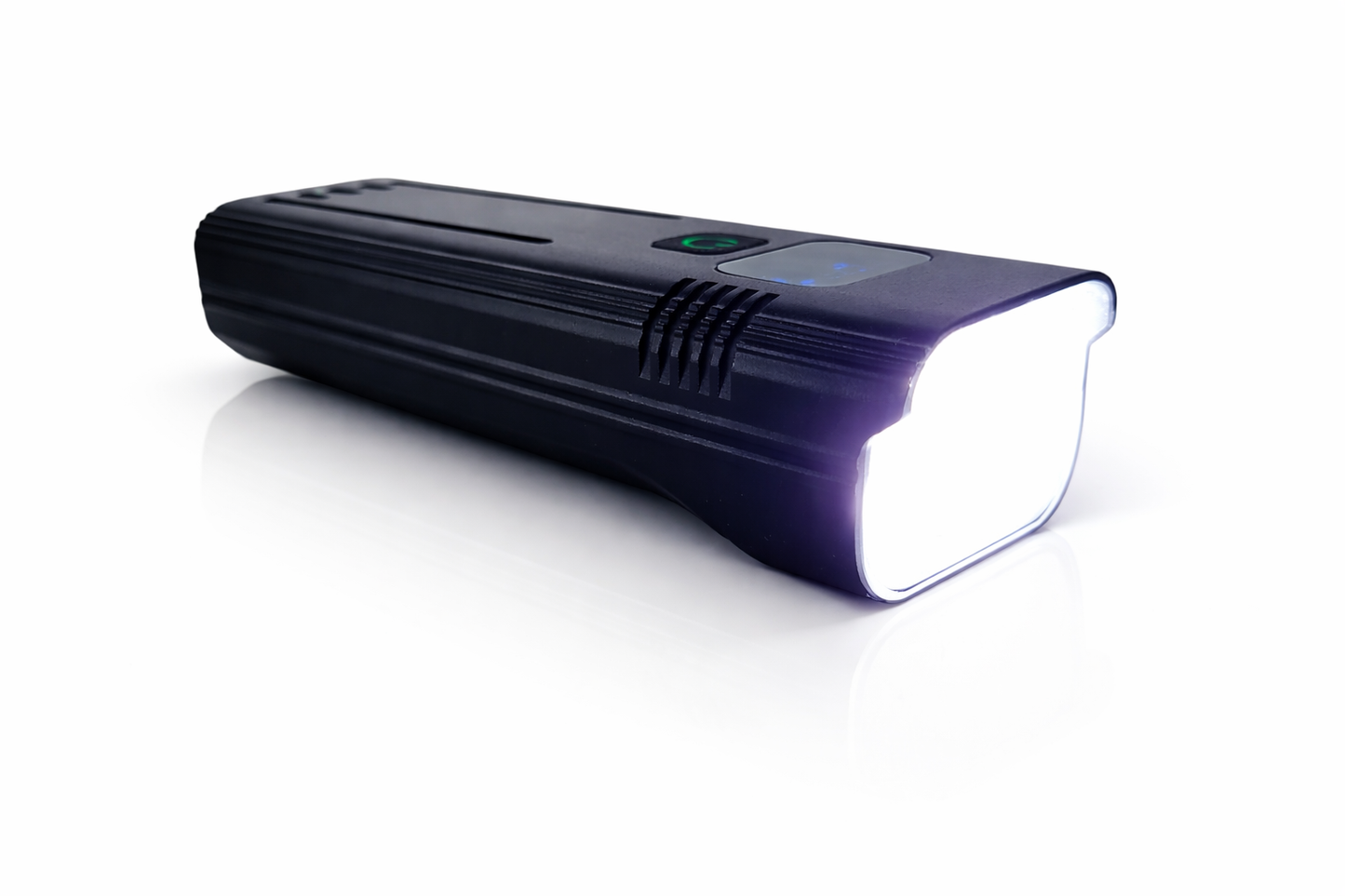 Éclairage vélo avant LED 3000 lumens rechargeable USB-C noir gauche