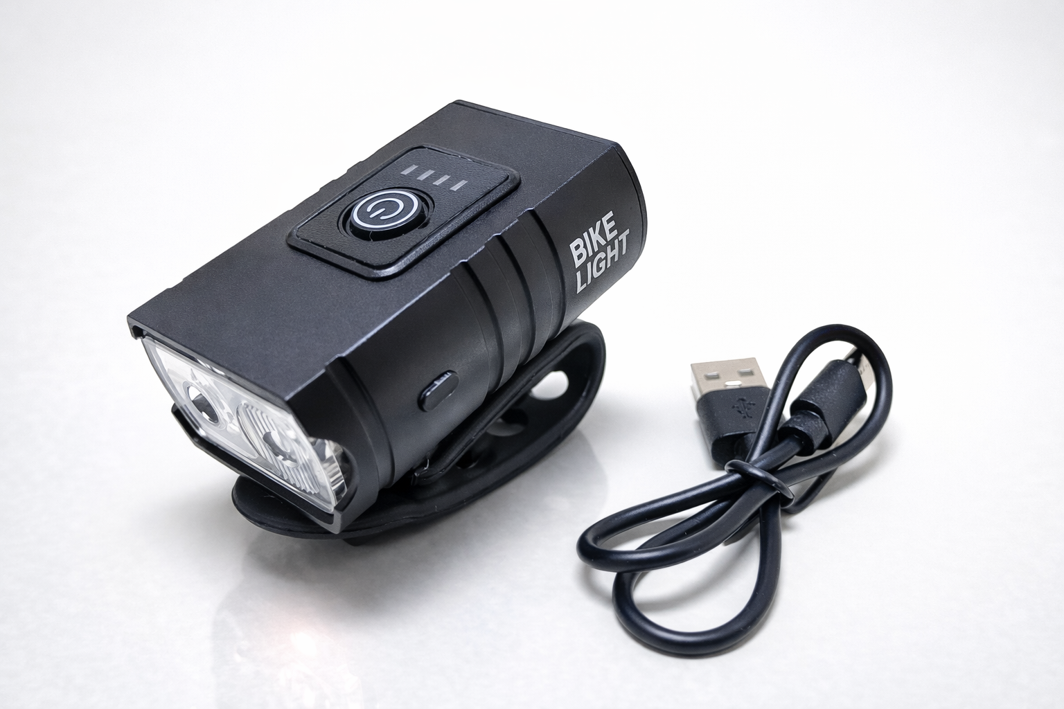 Éclairage vélo avant LED rechargeable USB-C noir 6