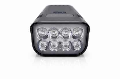 Kit éclairage vélo avec lampe avant LED noire et lumière arrière rouge face