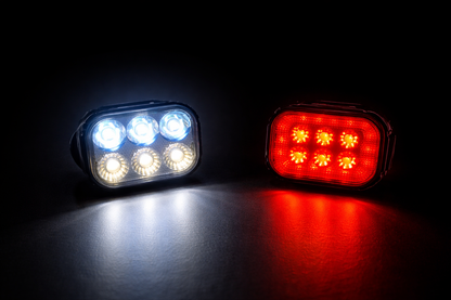 Kit éclairage vélo LED rechargeable avec lampe avant blanche et feu arrière rouge 7