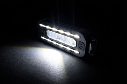 Éclairage vélo LED rechargeable USB-C multifonction noir à clips vue de nuit 3