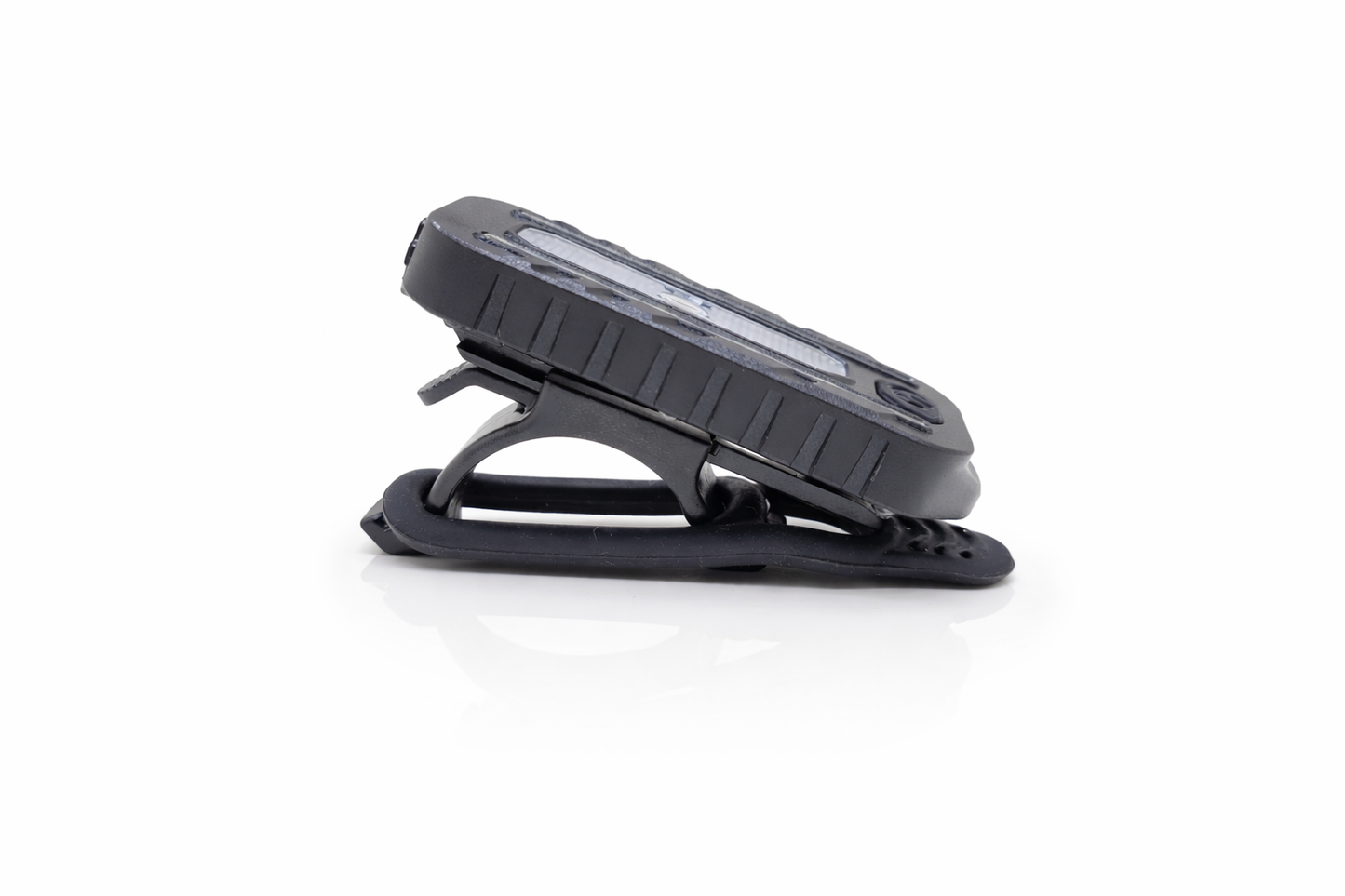 Éclairage vélo LED rechargeable USB-C multifonction noir à clips vue de coté gauche