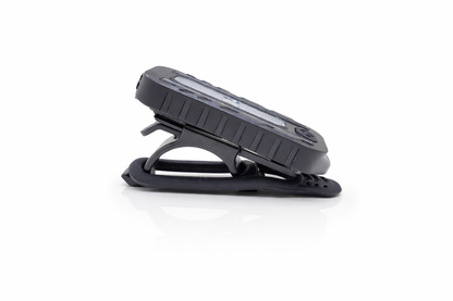 Éclairage vélo LED rechargeable USB-C multifonction noir à clips vue de coté gauche