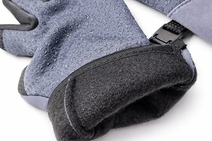 Gants vélo tactiles étanches et chauds avec fermeture zippée gris 4