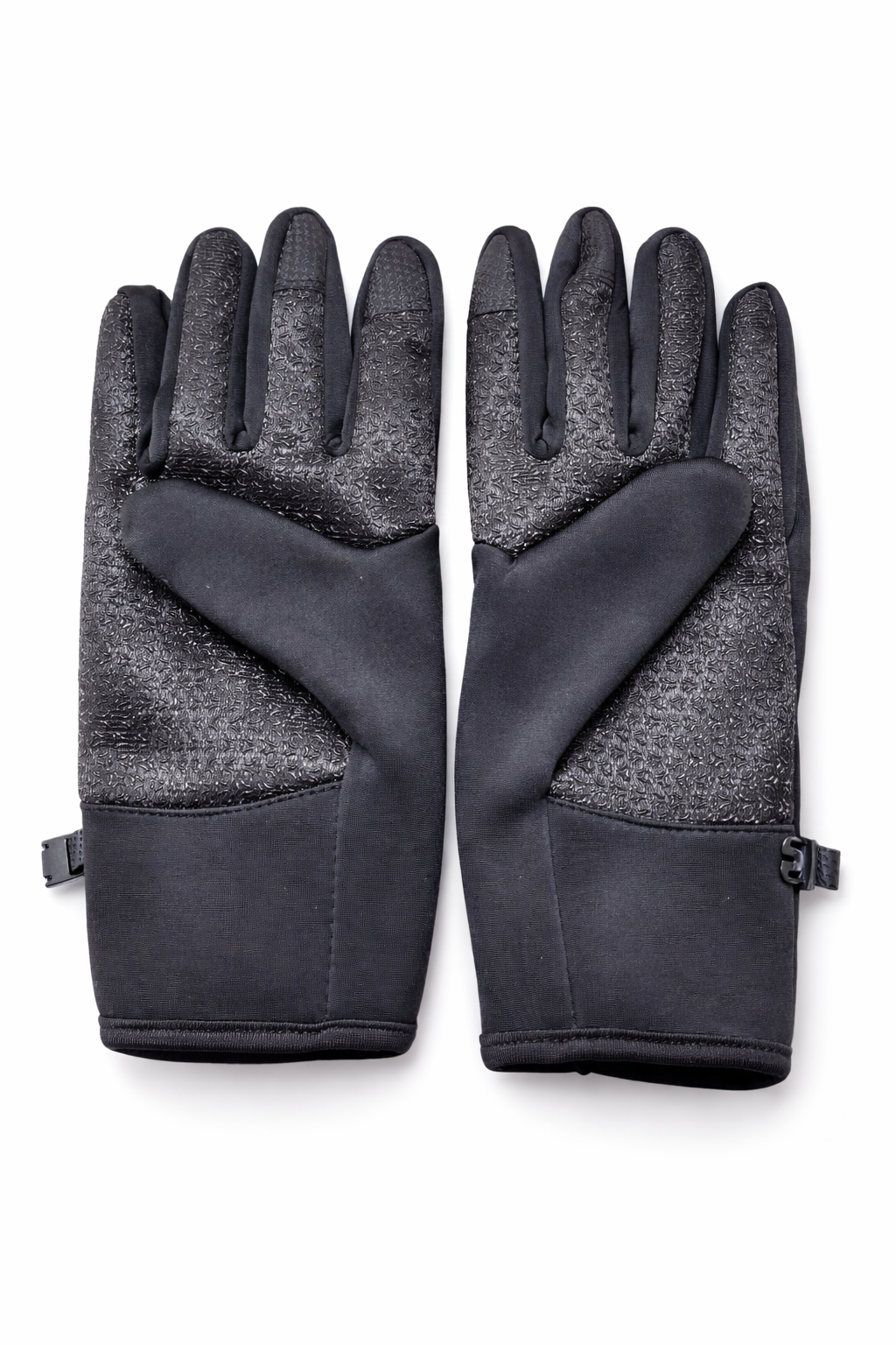 Gants vélo tactiles étanches et chauds avec fermeture zippée noir 2