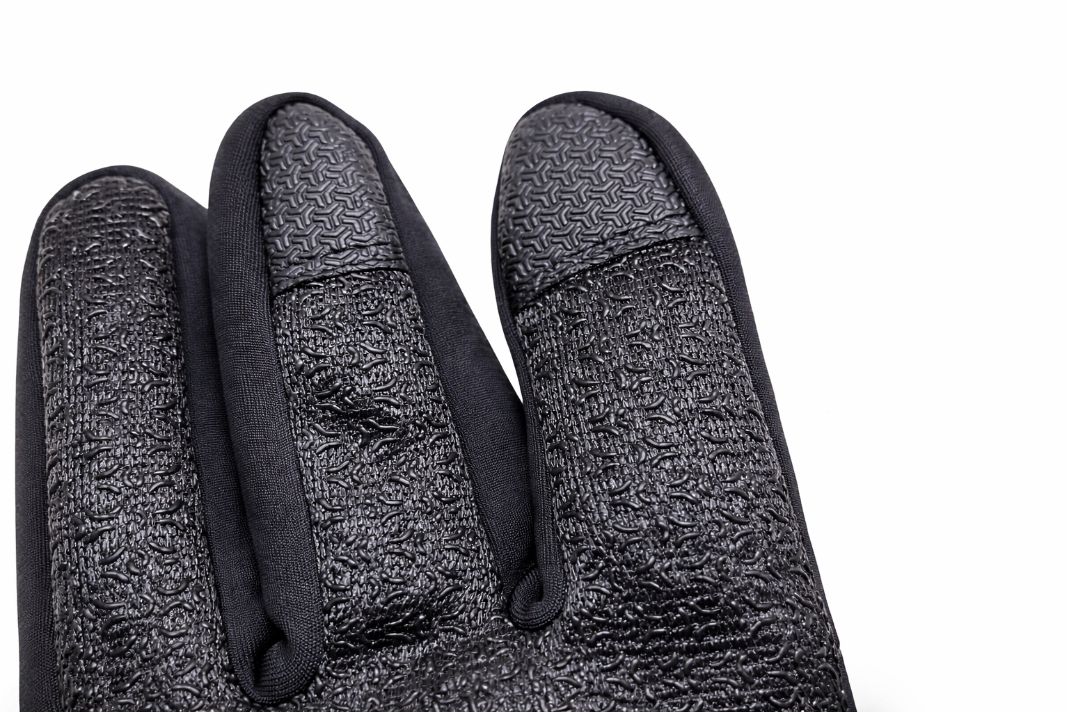 Gants vélo tactiles étanches et chauds avec fermeture zippée noir 5