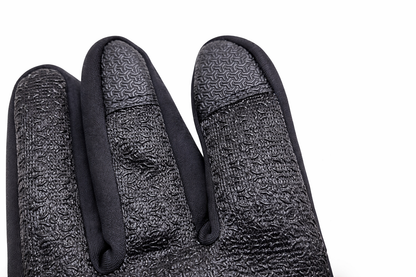 Gants vélo tactiles étanches et chauds avec fermeture zippée noir 5