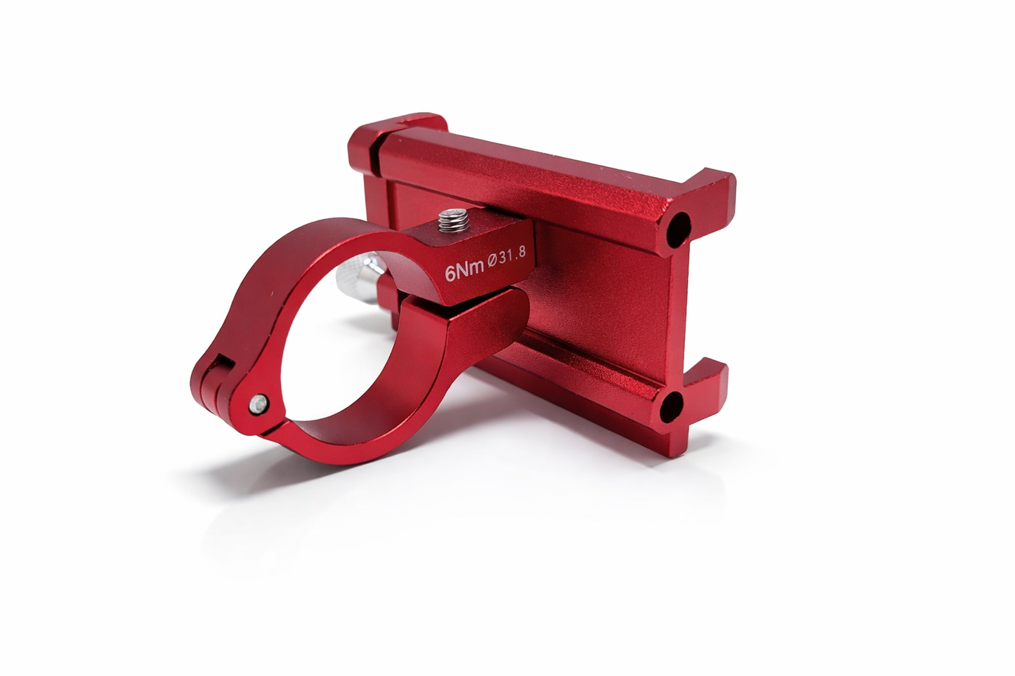 Support téléphone vélo universel en aluminium rouge réglable dos