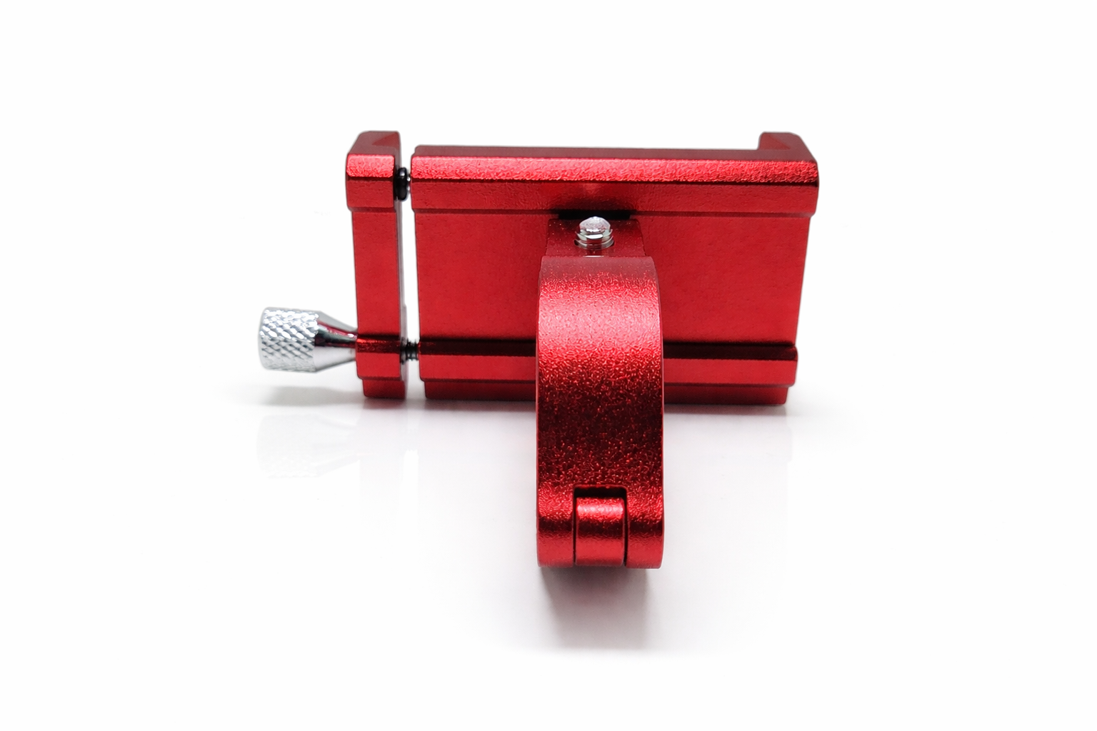 Support téléphone vélo universel en aluminium rouge réglable dos 2