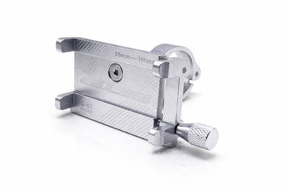 Support téléphone vélo universel en aluminium argenté réglable