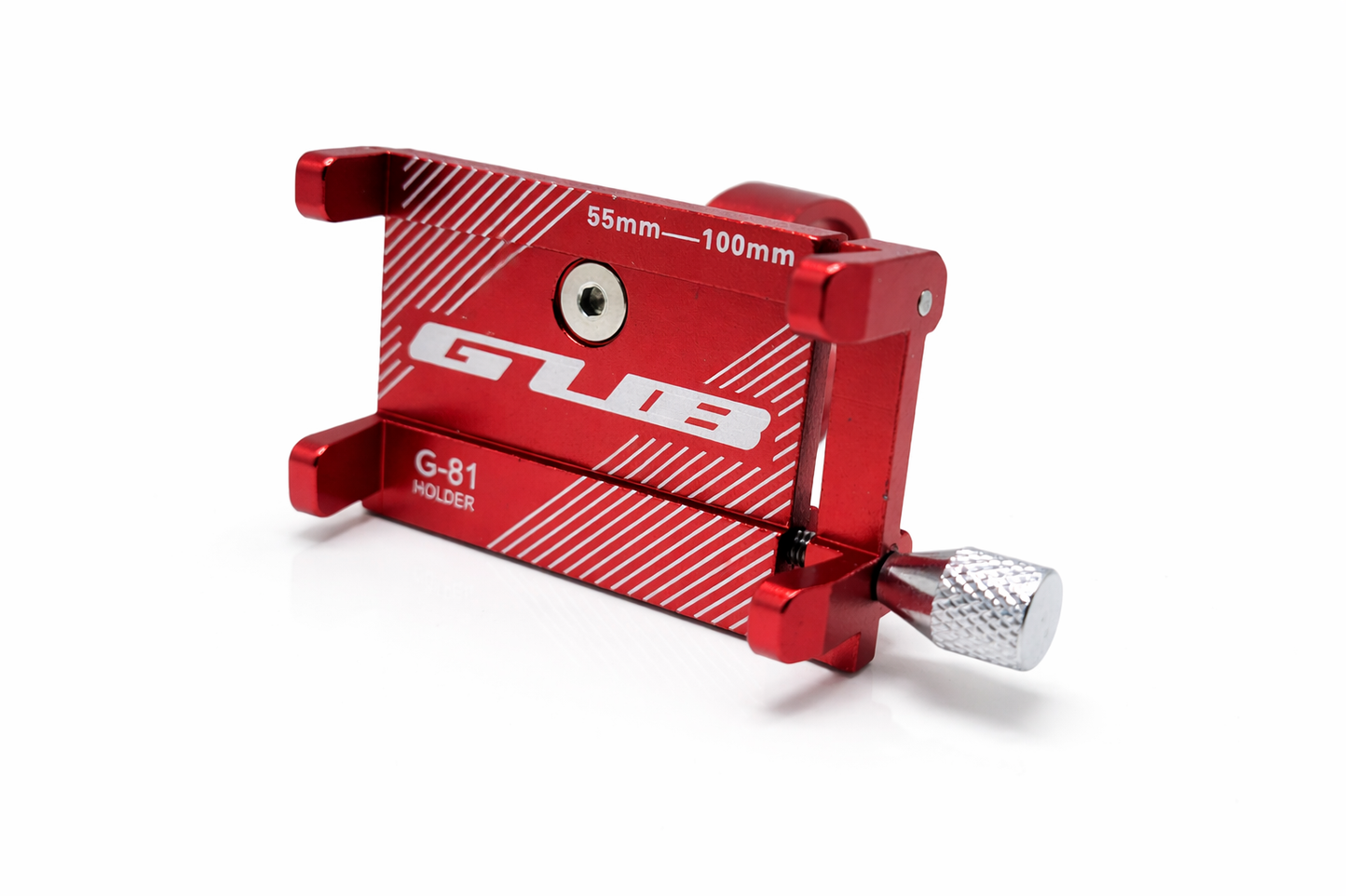Support téléphone vélo universel en aluminium rouge réglable