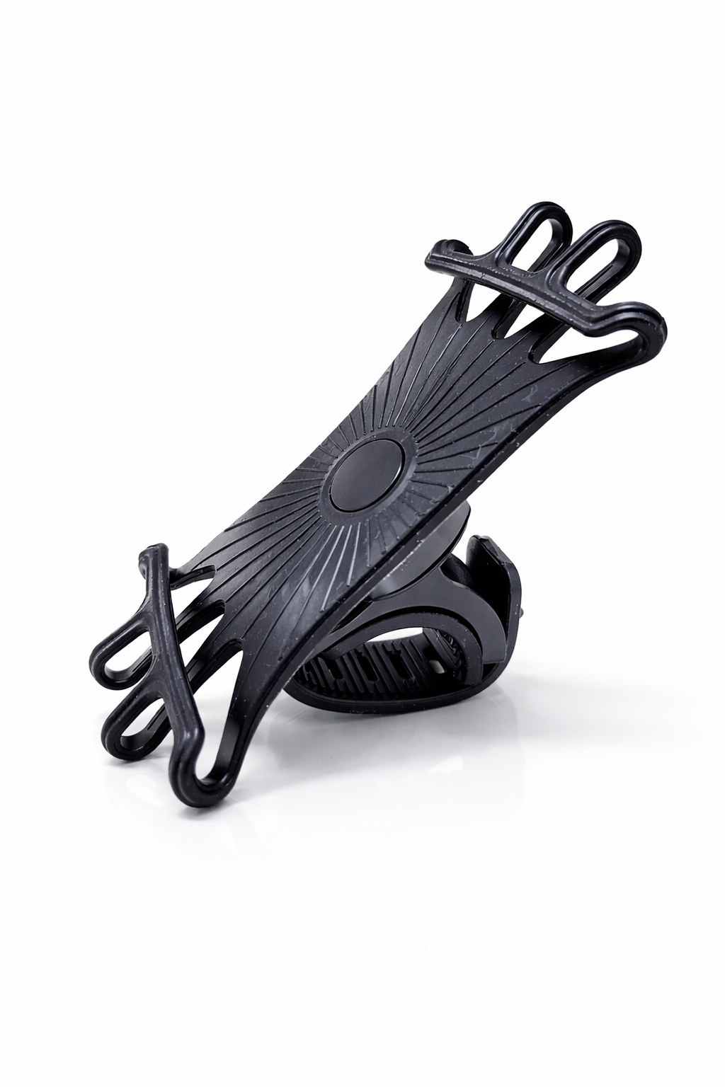 Support téléphone vélo en silicone noir universel coté