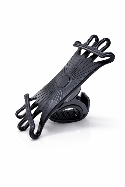 Support téléphone vélo en silicone noir universel coté