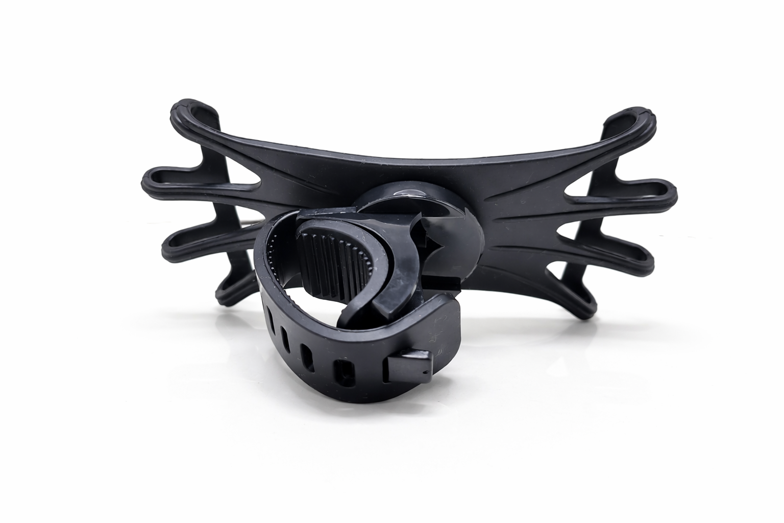Support téléphone vélo en silicone noir universel dos horizontal