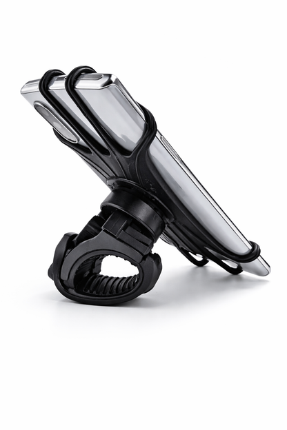 Support téléphone vélo en silicone noir universel téléphone dos 2