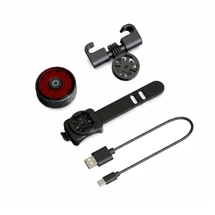 Éclairage arrière vélo LED rouge rechargeable compatible Apple Find My vue d'ensemble 2