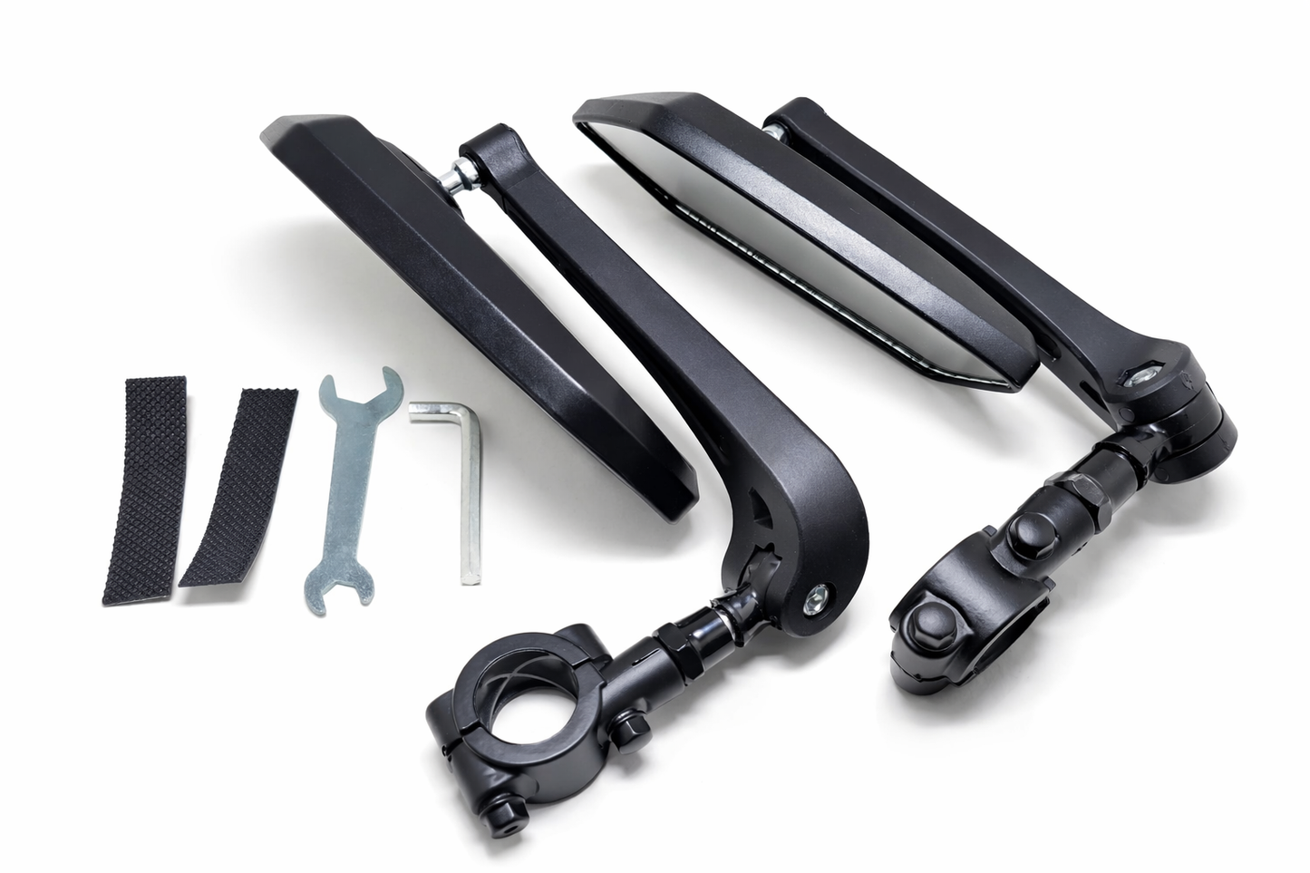 Lot de 2 rétroviseurs vélo universels noirs réglables vue avec outils