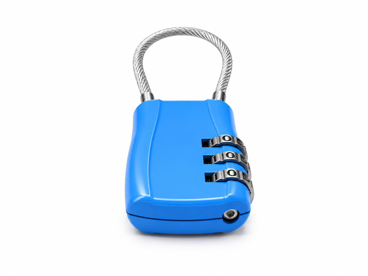 Cadenas à code de voyage avec câble – 4 couleurs