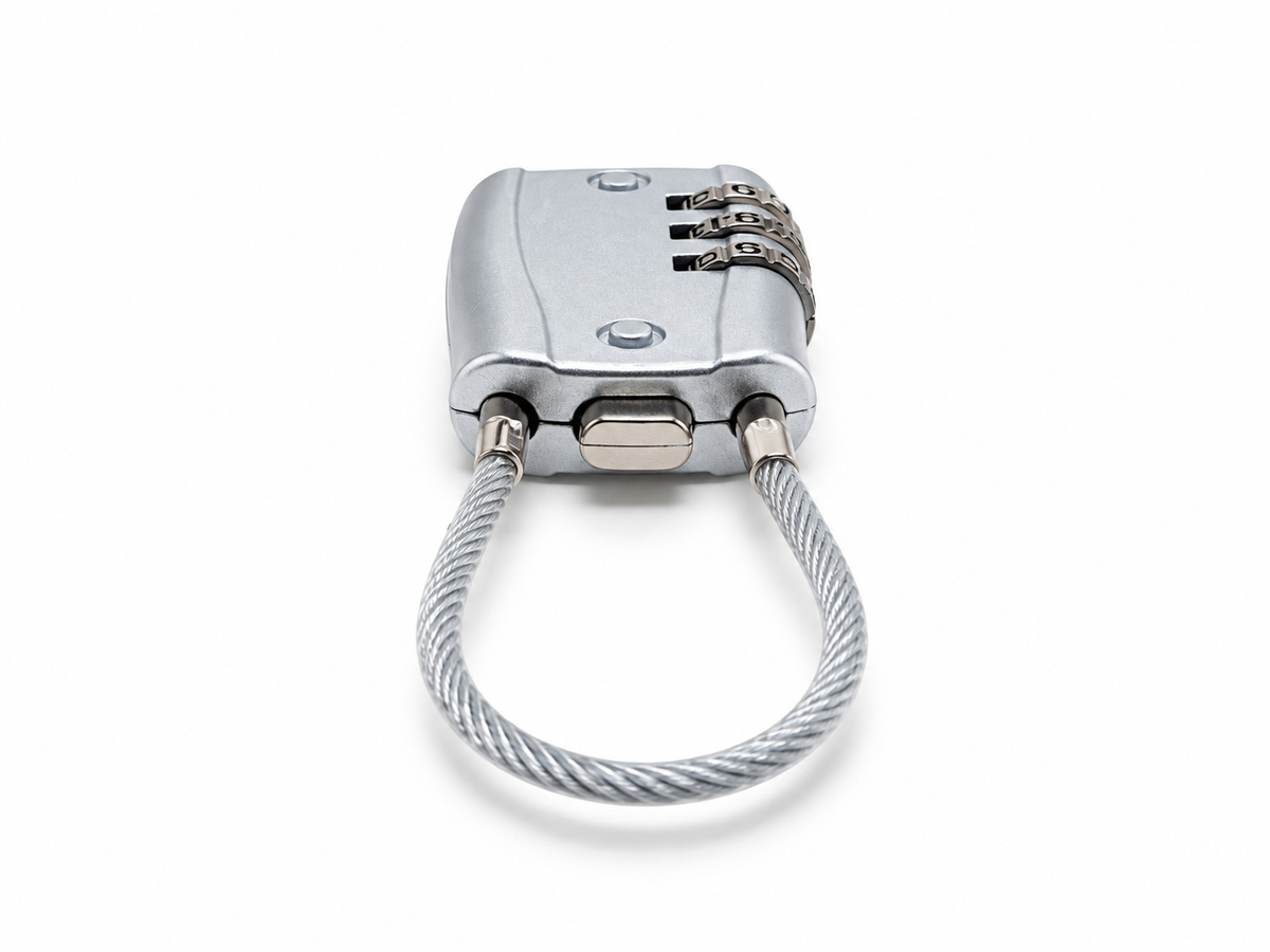 Cadenas à code de voyage avec câble – 4 couleurs