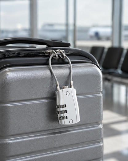 Cadenas à code de voyage avec câble – 4 couleurs