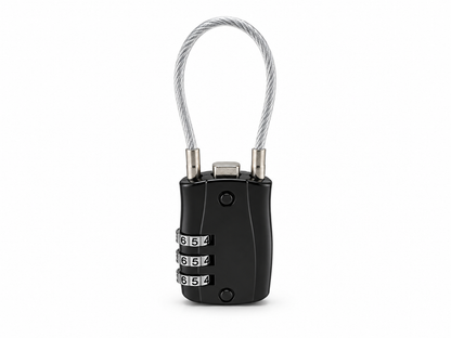 Cadenas à code de voyage avec câble – 4 couleurs