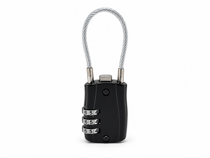 Cadenas à code de voyage avec câble – 4 couleurs