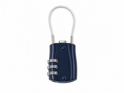Cadenas à Code de Voyage Noir – Câble Acier Souple 3 Chiffres – Sécurité Bagages & Valises