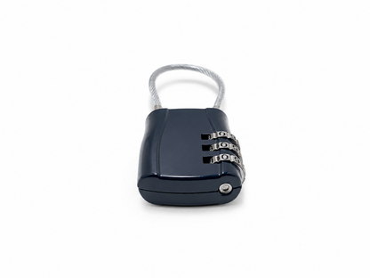 Cadenas à Code de Voyage Noir – Câble Acier Souple 3 Chiffres – Sécurité Bagages & Valises